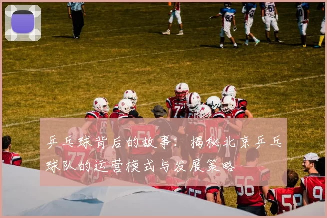 乒乓球背后的故事：揭秘北京乒乓球队的运营模式与发展策略
